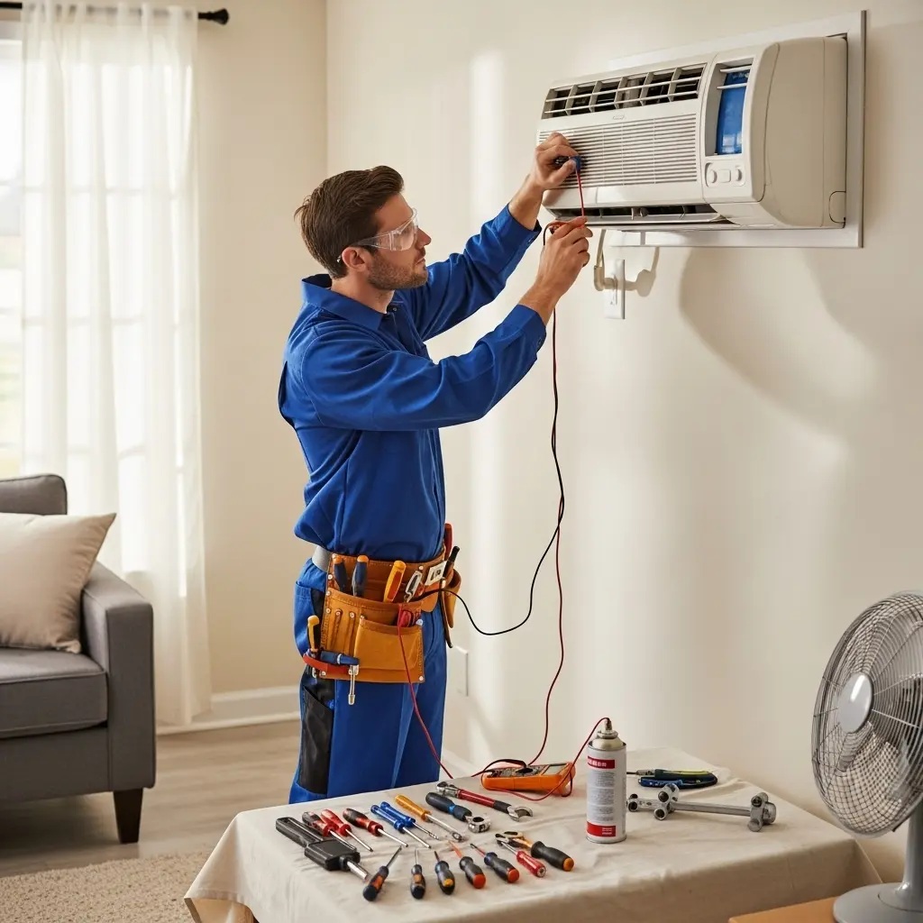 Elmadağ Protherm Protherm klima gaz dolumu ve bakım – Enerji verimliliği artırıldı. - Teknik servis örneği